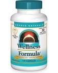 Source Naturals Wellness Formula Bio-Aligned Vitamins & Herbal Defense for Immune System Support - Dietary Supplement & Immunity Booster - 120 Capsules