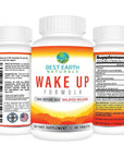 Best Earth Naturals Wake Up Formula, Supplement Taken at Bedtime and Works While You Sleep for Delayed Time Release Energy in Morning. Alternative to Coffee and Morning Alarm Clock 40 Count