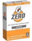 Gatorade Zero Thirst Quencher Powder Packets Orange 010 oz Individual Packets 40 Count