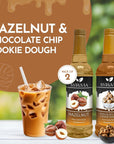 Syruvia Coffee Syrup Variety Pack  Hazelnut  Chocolate Chip Cookie Dough GlutenFree Kosher 254 fl oz Bottles  Enhance Your Coffee Experience with Premium Flavoring Syrups