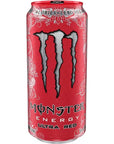 Monster Energy Zero Sugar Energy Drink  GlutenFree Kosher NonGMO and Low Calorie  10g Sugar  Ultra Red Zero Ultra and Ultra Blue Flavors  16 Fl oz EasytoOpen Cans  BETRULIGHT Collection Pack of 6