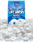 Life Savers Pep O Mint Hard Candy  2 Pounds of Bulk Candy Holiday Candy Peppermint LifeSaver Mints  Individually Wrapped Mint Candy Perfect for the Holiday Season Delicious Hard Candy Peppermint Flavor  Life Savers Hard Candy  Breath mint