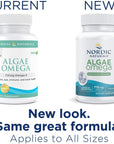 Nordic Naturals Algae Omega - 60 Soft Gels - 715 mg Omega-3 - Certified Vegan Algae Oil - Plant-Based EPA & DHA - Heart, Eye, Immune & Brain Health - Non-GMO - 30 Servings