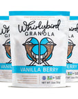 Whirlybird Granola Vanilla Berry GlutenFree NonGMO Kosher Vegan 11oz Pack of 3