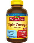 Nature Made Triple Omega 3 6 9, Fish Oil as Ethyl Esters and Plant-Based Oils, Healthy Heart Support, 150 Softgels, 50 Day Supply