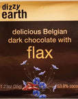 Dizzy Earth Dark Chocolate Bar with Flax Seeds - 35 Gm