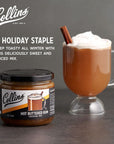 Collins Hot Buttered Rum Mix Made With Brown Sugar and Butter with Vanilla and Rum Flavors Hot Cocktail Recipe Ingredient Bartender Mixer Drinking Gifts Home Cocktail bar 12 fl oz