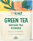 TEAki Hut Instant Green Tea Powder Refreshing Unsweetened Drink Powder Premium Green Tea Instant Powder for Beverages Smoothies or Baked Goods Green Tea Detox Great Hot or Cold  4 oz