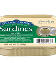 Ocean Prince Sardines in Oil 375 Ounce Cans Pack of 12