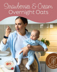 Lacsnac Strawberries and Cream Lactation Overnight Oats 1224 oz Pack of 6  Lactation Supplement for Nursing Moms made with Whole Grain Oats Flax Seeds and Brewers Yeast Promotes Lactation  Healthy Breast Milk Supply GMOfree Vegan Glutenfree