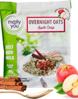 Molly  You Apple Crisp Overnight Oats Pack of 6  Healthy Natural Source Of Protein Oatmeal Breakfast A Vegan Friendly High Source of Fiber Healthy Breakfast Option  Non GMO GlutenFree