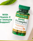 Nature's Bounty Super B Complex with Vitamin C & Folic Acid, Immune & Energy Support, 150 tablets