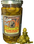 Cajun Chef Nacho Sliced Jalapeno Peppers 12 oz Pack of 1  Tangy  Spicy Condiment for Tacos Sandwiches Pizza Topper Over Dried Japeno Peppers and More