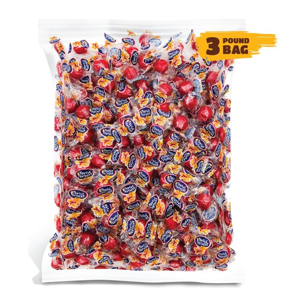 CRAZYOUTLET Tongue Torchers Hard Candy Cinnamon Flavor Bulk Pack 3 Pounds