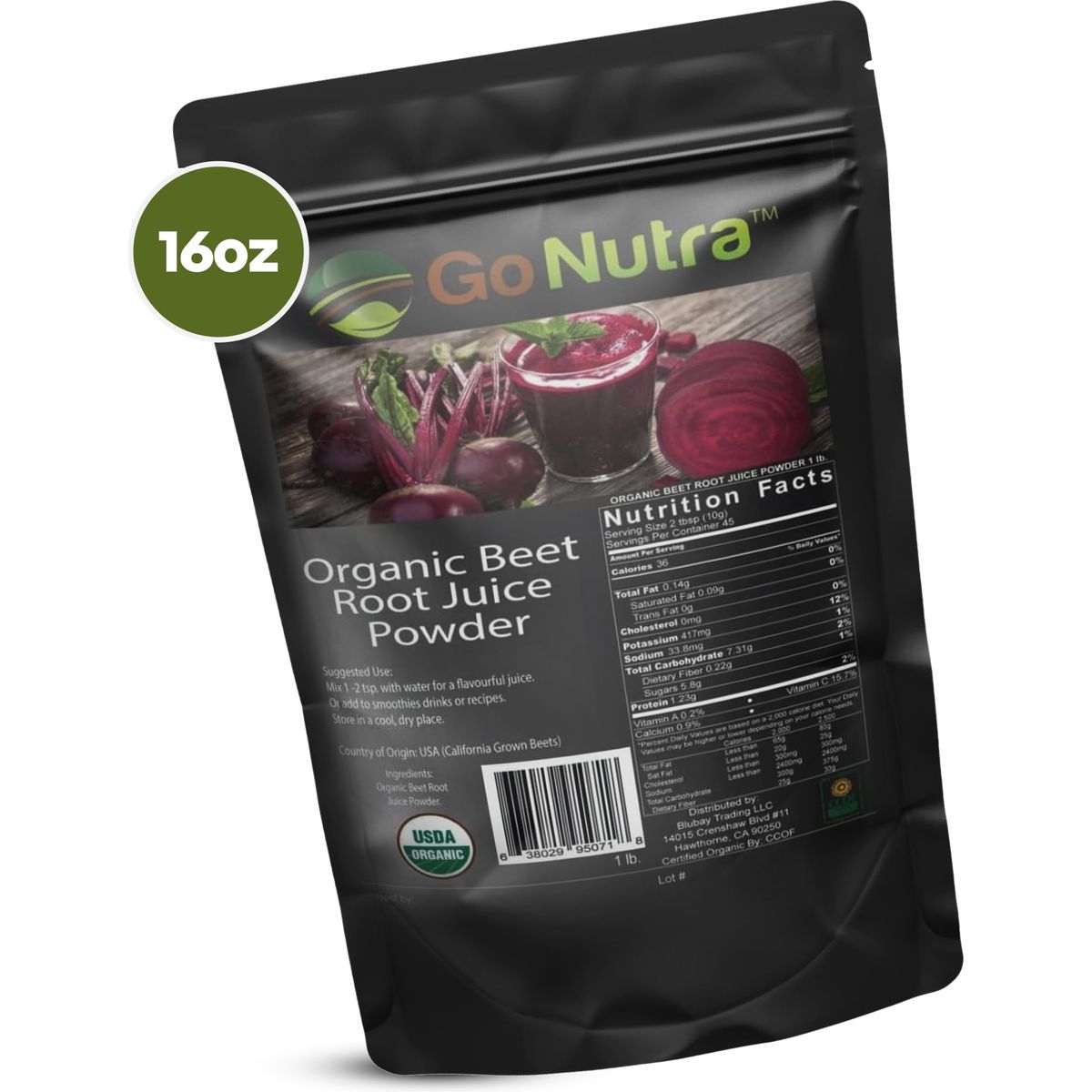 Beet Root Juice Powder Organic 1lb  USA grown Beets  PreWorkout  Natural Nitrates  Vegan Energy Superfood