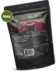 Beet Root Juice Powder Organic 1lb  USA grown Beets  PreWorkout  Natural Nitrates  Vegan Energy Superfood