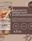 Bruschetta Spread with Olives  Anchovies 63 oz Premium Italian Appetizer Bruschetta Topping Artigiani dei Sapori Product of Italy