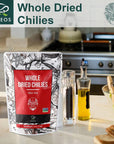 Soeos Whole Dried Chili 4oz, Medium Spicy, Natural and Premium, Great for Mexican Recipes, Dry Szechuan Pepper, Dry Chile Peppers, Sichuan Pepper, Dried Red Chilie, Whole Dried Chili Peppers.