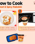 Yopokki Instant Rabokki Cup Sweet Mild Spicy Cup of 2 Korean Street food with sweet and moderately spicy sauce Ramen Noodle Topokki Rice Cake  Quick  Easy to Prepare