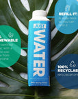 JUST Water Premium Pure Still Spring Water in an EcoFriendly BPA Free PlantBased Bottle  Naturally Alkaline High 80 pH  Fully Recyclable Boxed Carton 169 Fl Oz Pack of 12