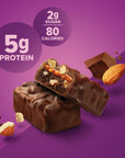 Pure Protein Candy Bar Bites Chocolate Almond Fudge 5g Protein Gluten Free Low Sugar 070 Oz 16 Pack Packaging May Vary