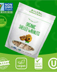 Organic Walnuts Unsalted 2 Pack 2LBS16oz bags Natural Shelled Walnut Halves  Pieces  Raw Organic Walnuts  Unsalted For Snacking Baking Topping  NonGMO No Preservatives