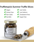 Truffletopia  Summer Truffle Slices  Black Truffle Carpaccio made of Real Italian Truffles  Luxury Topping or Gourmet  Ready to Eat  Alternative to Fresh Truffles  18 Oz