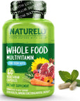 NATURELO Whole Food Multivitamin for Teenage Boys - Vitamins and Minerals Supplement for Active Kids - with Plant Extracts - Non-GMO - Vegan & Vegetarian - 60 Capsules