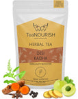 TeaNOURISH Desi Kadha  Immunity Booster Herbal Tea  Indian Superfoods Turmeric Amla Tulsi Ginger  Rock Salt  Relaxing  Warming  100 NATURAL  353oz100g