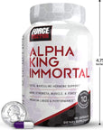 Force Factor Alpha King Immortal Total Hormone Support Testosterone Booster for Men 180 Capsules