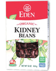 Eden Organic Dark Red Kidney Beans Dry USA Grown Non GMO 16 oz Box