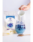 LA MOON TEA Blue Thai Tea Mix  Traditional Loose Leaf from Butterfly Pea Flower and Assam Black for Homemade Iced Tea Boba  Latte No Food Dye 705 Oz