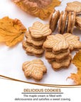 Turkey Hill Sugarbush 100 Pure Canadian Premium Maple Syrup Cream Filled Cookies  AllNatural Maple Leaf Shape Delicious Cookies 2 Pack Cream Cookies