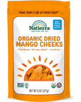 NATIERRA Organic Dried Mango Cheeks  No Sugar Added  USDA Organic NonGMO  Vegan  8 Ounce Pack of 1