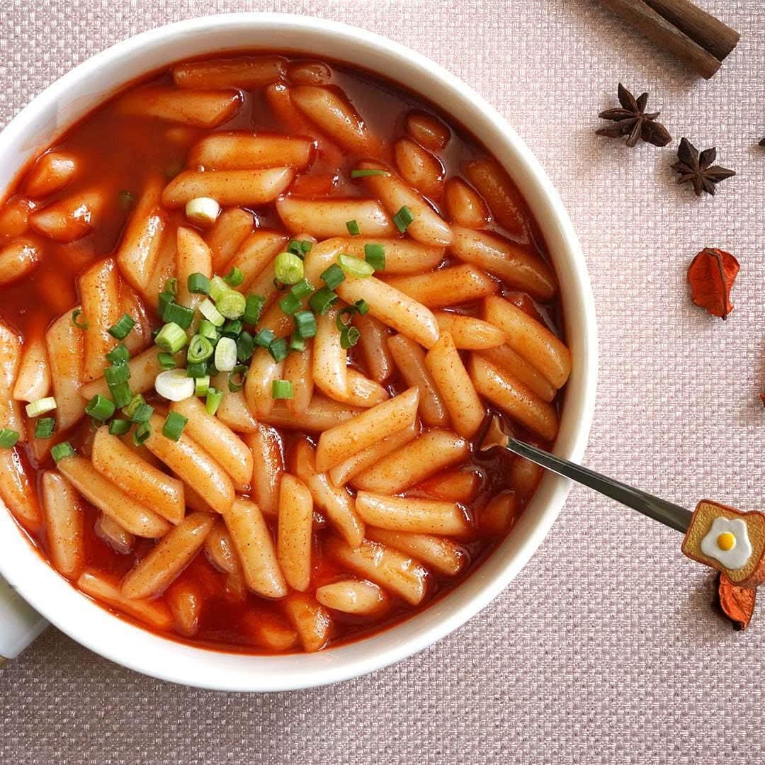 Yopokki Instant Tteokbokki Cup Sweet Mild Spicy Cup of 2 Korean Street food with sweet and moderately spicy sauce Topokki Rice Cake  Quick  Easy to Prepare