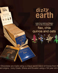 Dizzy Earth Dark Chocolate Bar with Flax Seeds - 35 Gm