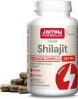 Jarrow Formulas Shilajit Fulvic Acid Complex 250 mg - 60 Veggie Caps - Supports Energy Production, Mitochondrial Function & Co-Q10 Activity - Gluten Free - 60 Servings