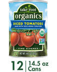 Take Root Organics Diced Organic Canned Tomatoes 145 oz Can Pack of 12 Cans