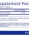 Pure Encapsulations Zinc 15 mg - Zinc Picolinate Supplement for Immune System Support, Growth & Development - for Wound Healing - with Premium Zinc Picolinate - 60 Capsules