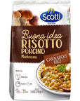 Porcini Mushrooms Riso Scotti Carnaroli Rice Ready Meal Easy to Cook Italian Seasoned Risotto Easy Dinner Side Dish Just Add Water and Heat 74 oz 23 servings