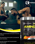 Forzagen Amino Fire 40 Servings, Energy Blend with BCAAS (Peach Mango)