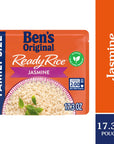 BENS ORIGINAL Ready Rice Jasmine Family Size Rice Easy Dinner Side 173 OZ Pouch Pack of 6