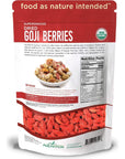 Organic Goji Berries Dried 16 Oz  Raw Vegan Gluten Free Dried Goji Berries Organic Dried  High Plant Based Protein Vitamin A  Iron  Gogi Berry Snack No  Gogi Berries Dried  Goji Berry Organic