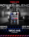 Extra Strength Nitric Oxide Supplement L Arginine 3X Strength - Citrulline Malate, AAKG, Beta Alanine - Premium Muscle Supporting Nitric Oxide Booster for Strength & Energy Supplements - 60 Capsules