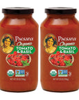 Paesana Organic Tomato Basil Pasta Sauce  Gluten Free Vegan Friendly and made with 100 Imported Italian Tomatoes USDA Organic Kosher Parve  Packed in the USA 25 oz 2 Pack