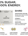 waterdrop Microenergy Energy Powder Packets Cherry Blossom  Ginseng Flavor Natural Energy Drink with 60 mg Caffeine ZeroSugar  SHIRO 24 Cubes