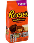 REESE'S Miniatures Assorted Flavored Peanut Butter Cups, Candy Party Pack, 32.1 oz