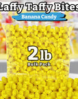 Laffy Taffy Laff Bites Gone Bananas Delicious Snacks Banana Candy with Extra Flavor Drop Wrapped in Hard Candy Shell Generous 2lb Snacking Bag for Sharing with Friends and Family