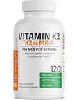 Bronson Vitamin K2 as MK-7 Menaquinone 100 mcg Non-GMO, 120 Capsules